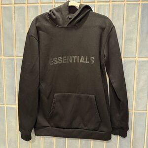 Fear of God ESSENTIALS Black Pullover Hoodie